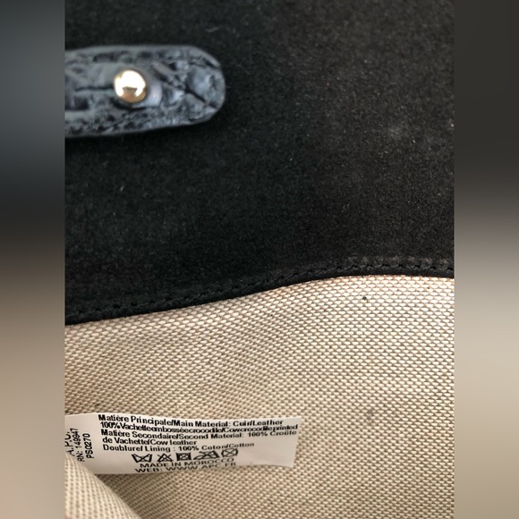 A.P.C. Genève Bag Black Croc Embossed Clutch Chain Crossbody - Picture 6 of 8